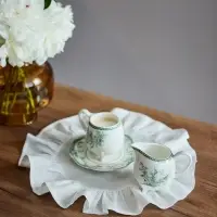Молочник WY Bloomware, 250 мл, фарфор, белый, зелёный