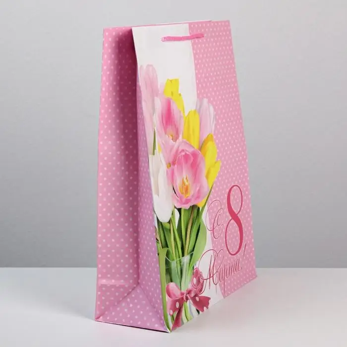 Пакет подарочный ламинированный, упаковка, «8 марта», L 31 х 40 х 11.5 см Пакет подарочный ламинированный, упаковка, «8 марта», L 31 х 40 х 11.5 см