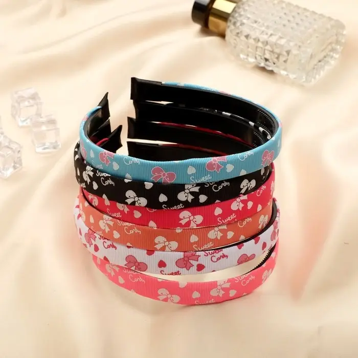 Ободок для волос «Молли», бантики и сердечки, 1.2 см, МИКС Ободок для волос «Молли», бантики и сердечки, 1.2 см, МИКС