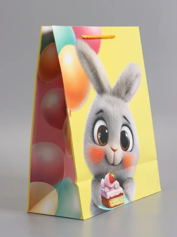 Пакет подарочный "С Днем Рождения!" ламинированный 26 х 12 х 32 см