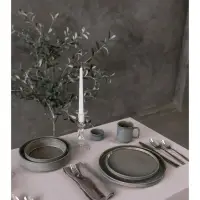 Тарелка Magistro Shadow, d=17 см, с бортом 2 см, фарфор, серая