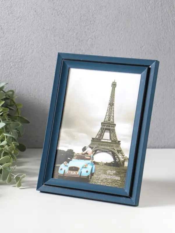 Фоторамка пластик 13х18 см "Остин" иссиня-чёрный 21,5х16,5х1,5 см