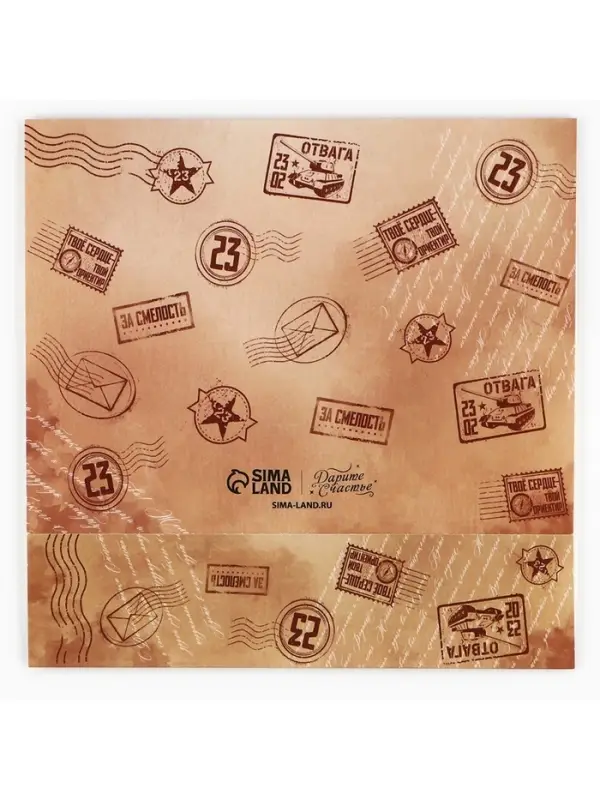 Коробка для сладостей &laquo;23 февраля&raquo;, почта, 20&times;15&times;5 см