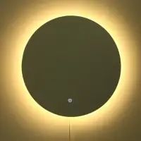 Зеркало интерьерное настенное «Рубин» круглое c окантовкой, с LED-подсветкой, сенсорное, d=50 см 109