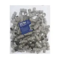 Ниппель ZEIN, 3/8", наружная резьба, нержавеющая сталь, фасовка 100 шт.
