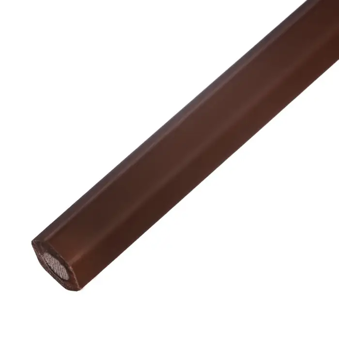 Карандаш угольный чёрный 16 В, корпус темно-коричневый