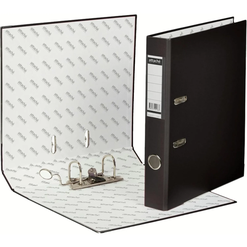 Папка-регистратор ECONOMY PLUS 50мм,чер,ПБП1,карм.кор,мет.уг