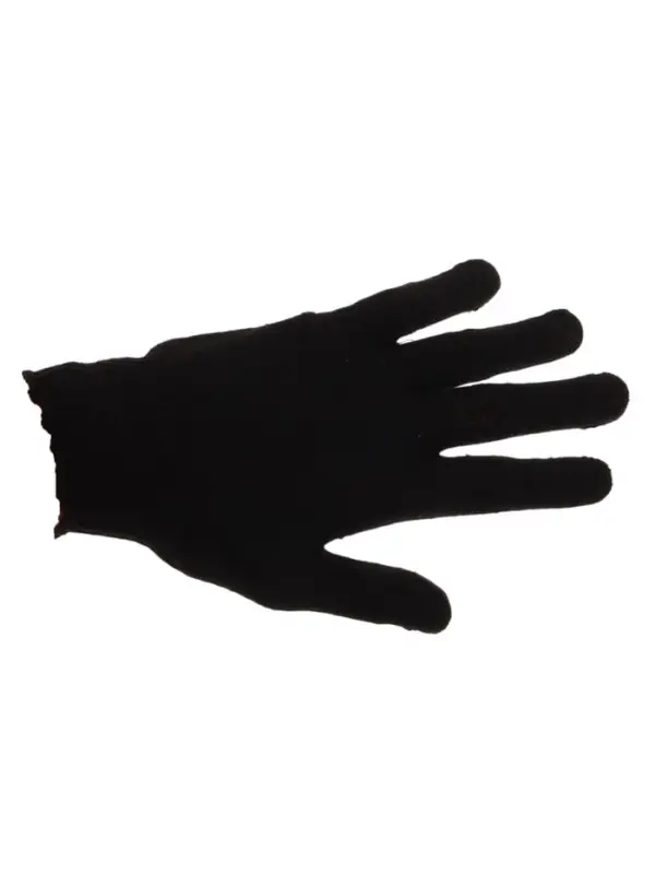 Перчатки садовые, хб, вязка 10 класс, 5 нитей, размер 9, с ПВХ точками, чёрные