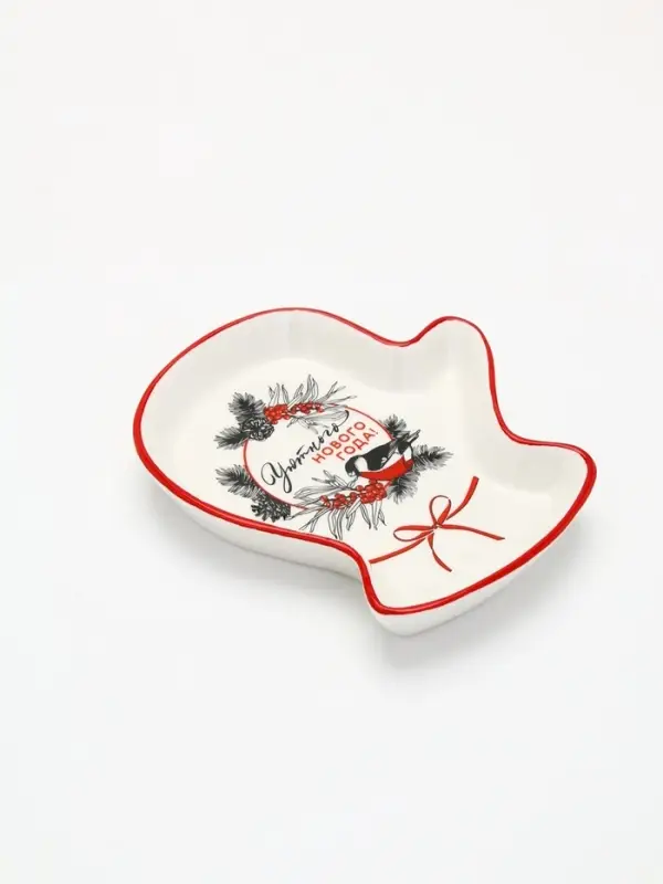 Блюдо новогоднее &laquo;Уютного Нового года&raquo;, 20&times;17.5&times;3 см, ручная работа