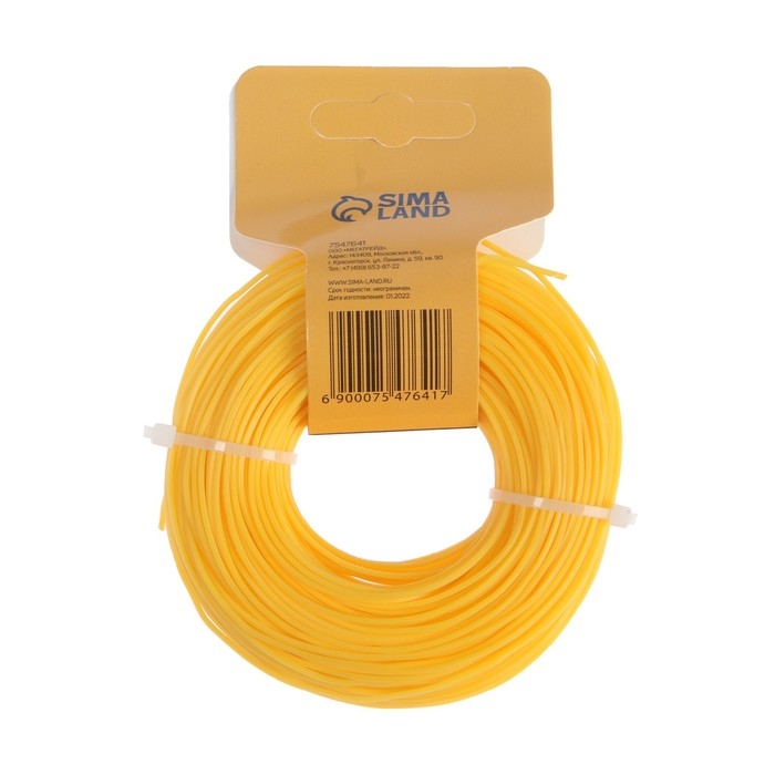 Леска для триммера ТУНДРА, сечение звезда, d=1.6 мм, 50 м, нейлон Леска для триммера ТУНДРА, сечение звезда, d=1.6 мм, 50 м, нейлон