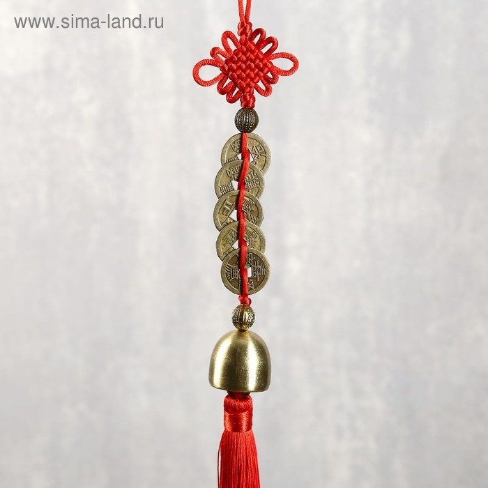 Колокольчик металл  Колокольчик металл "5 монет" 1 колокол d=2,5 см 35х4,7х2,5 см