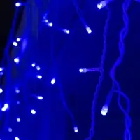 Гирлянда &laquo;Бахрома&raquo; 3&times;0.6 м, IP44, УМС, белая нить, 160 LED, свечение синее, 220 В