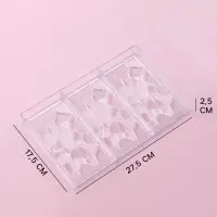 Форма для шоколада KONFINETTA &laquo;Сплит&raquo;, пластик, 27.5&times;17.5&times;2.5 см, 3 ячейки 15.3&times;7.5&times;0.8 см, прозрачная