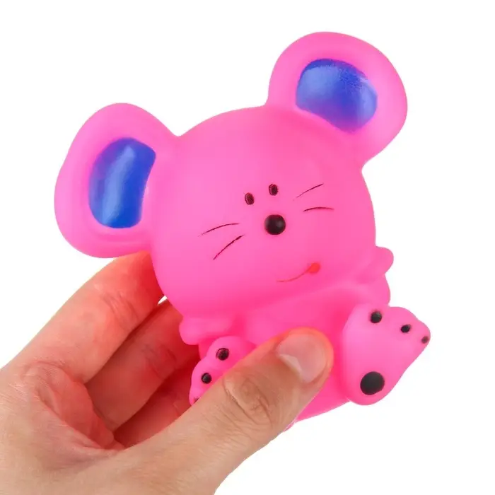 Резиновая игрушка для ванны Крошка Я &laquo;Мышонок&raquo;, 9 см, с пищалкой, МИКС