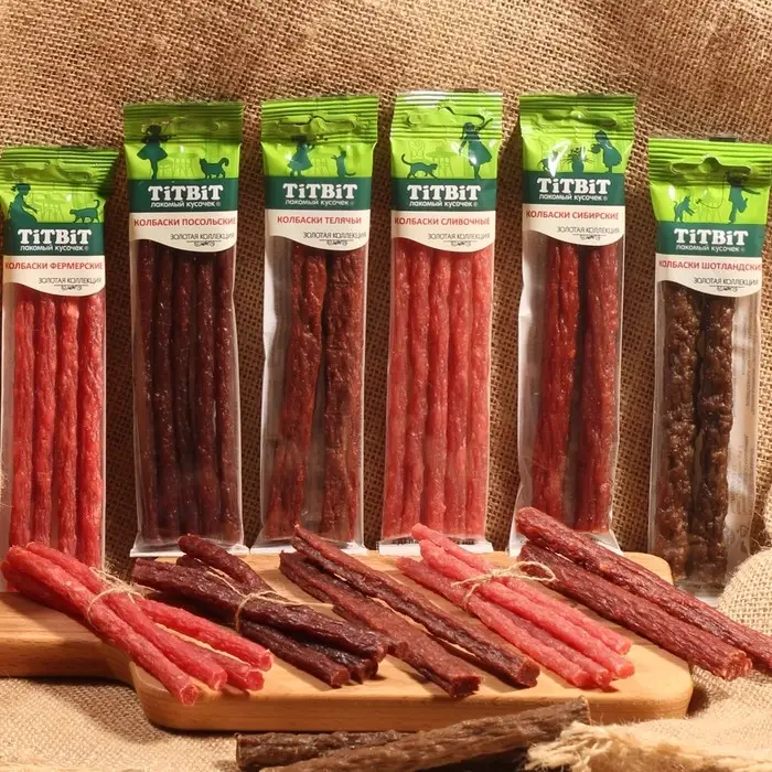 Колбаски фермерские TitBit  Колбаски фермерские TitBit "Золотая коллекция" для кошек, 20 г