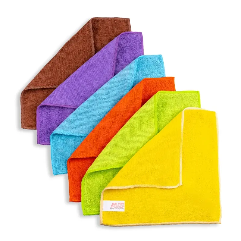 16 Набор салфеток экономичный для полировки и очистки AVS MF-6122 (микроф.- 6шт, 25х25см)