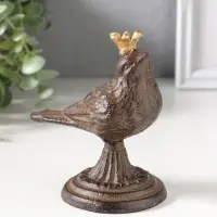 Сувенир чугун "Птица в короне" патина 11х8х13 см