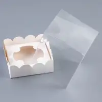Коробка под 1 капкейк с прозрачной крышкой 9.2×9.2×10 см