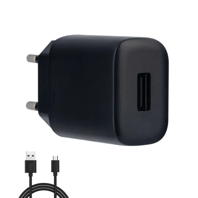 Сетевое зарядное устройство с кабелем USB на MicroUSB 2.4A C134A HOCO черное