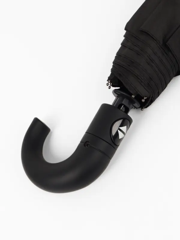 Зонт автоматический &laquo;Однотон&raquo;, 3 сложения, 8 спиц, R=48/55 см, d=96 см, чёрный