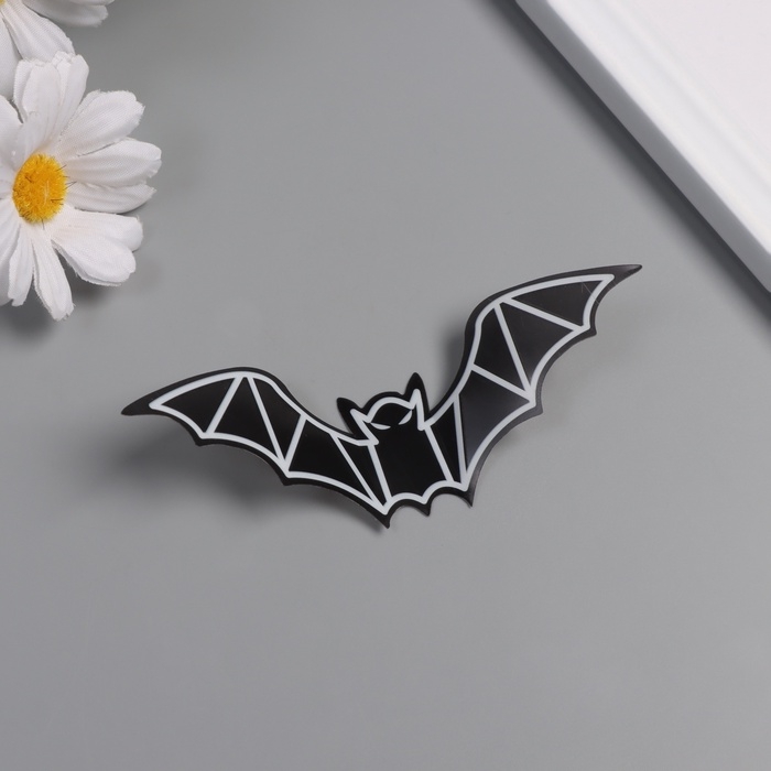 Наклейка пластик светится в темноте Наклейка пластик светится в темноте "Летучие мыши" набор 12 шт 3 размера