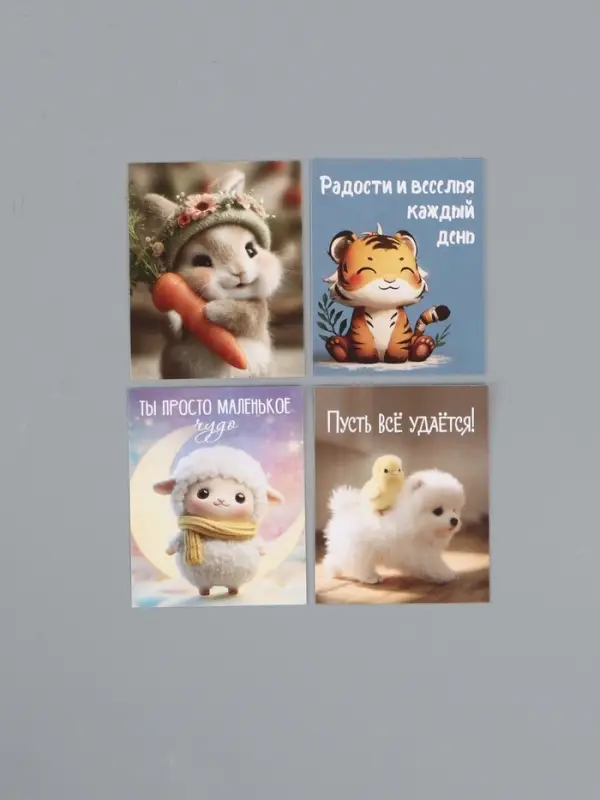 Набор мини-открыток &laquo;Малышам&raquo;, 35 штук, 8 x 9,5 см