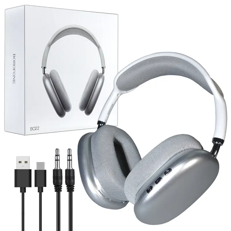 Наушники BO22 Bluetooth Borofone серебро