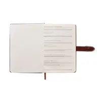 Ежедневник недатированный формат А5, с хлястиком, 112л, линия, пвх, Коричневый Ежедневник недатированный формат А5, с хлястиком, 112л, линия, пвх, Коричневый