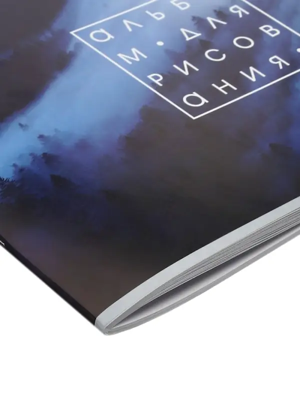 Альбом для рисования Calligrata &laquo;Лес в тумане&raquo; А4, 40 листов на скрепке, обложка мелованный картон, внутренний блок офсет 100 г/м&sup2;