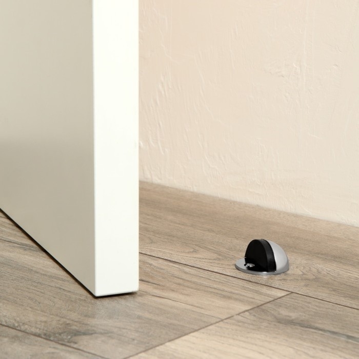 Упор дверной LOCKLAND, с крепежным штырем, d=40 мм, h=25 мм, цвет хром Упор дверной LOCKLAND, с крепежным штырем, d=40 мм, h=25 мм, цвет хром