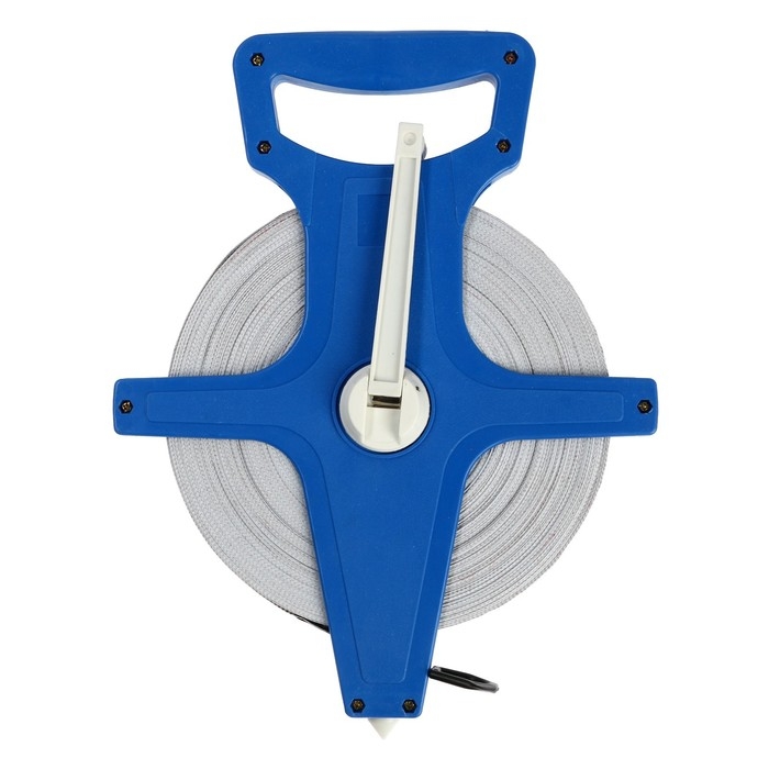 Рулетка геодезическая ТУНДРА, фиберглассовая лента, 100 м Рулетка геодезическая ТУНДРА, фиберглассовая лента, 100 м