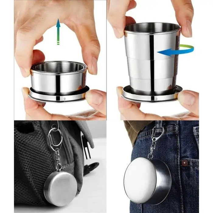 Складной стакан с карабином &laquo;Красная звезда&raquo;, 150 мл, d=6 см