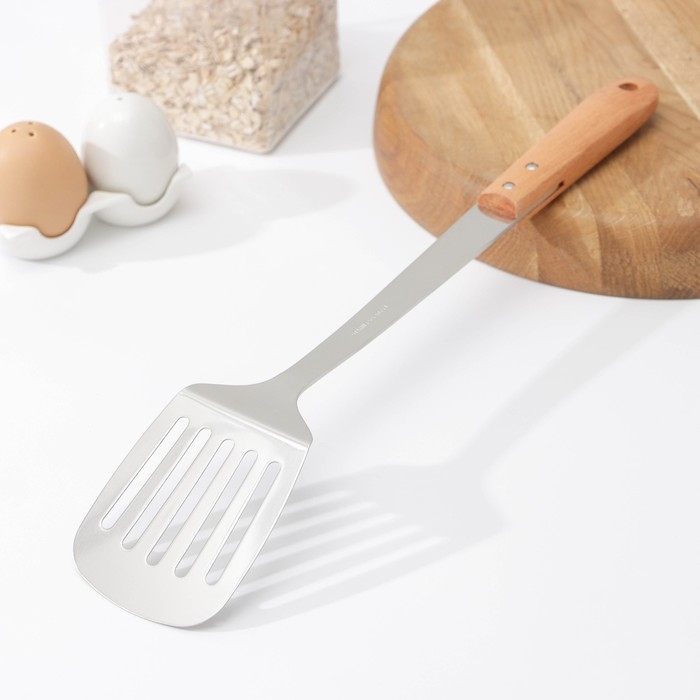 Лопатка из нержавеющей стали перфорированная «Эко», длина 39 см