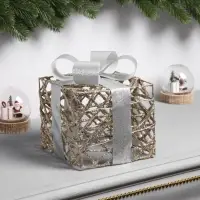 Светодиодная фигура &laquo;Подарок&raquo; 17&times;15&times;15 см, 20 LED, от батареек AAх2, свечение тёплое белое