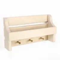 Полка-вешалка для бани и сауны &laquo;Универсальная&raquo;, 50&times;12&times;27 см, деревянная, 3 крючка