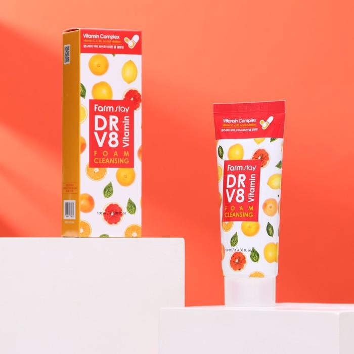 Пенка для лица FarmStay, очищающая, с комплексом витаминов, 100 мл Пенка для лица FarmStay, очищающая, с комплексом витаминов, 100 мл