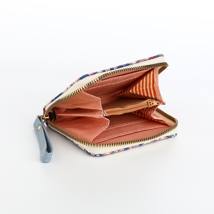 Кошелёк женский на молнии, цвет синий Кошелёк женский на молнии, цвет синий