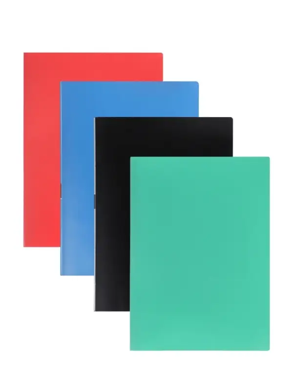 Папка А4, 100 прозрачных файлов, 400 мкм, МИКС