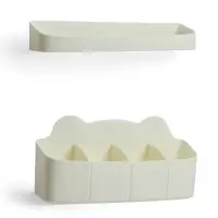 Подставка для зонтов, пластик, 23.5&times;7.5&times;11 см, 6.5&times;23.5&times;4 см, белая