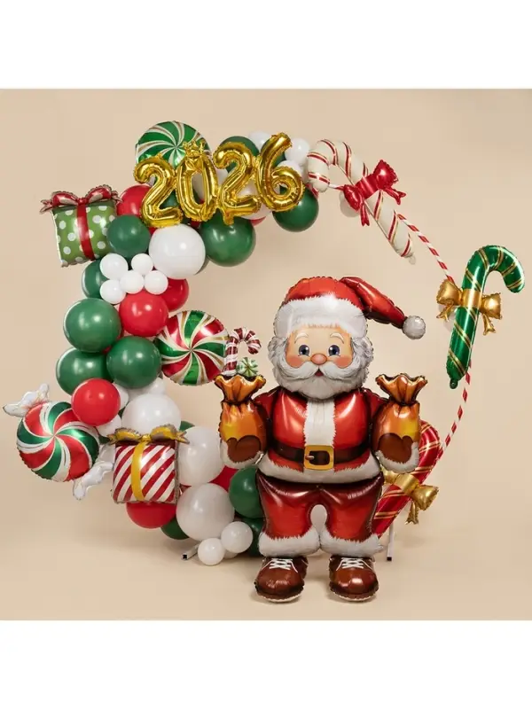 Воздушный шар фольгированный 43 Воздушный шар фольгированный 43" «Дед мороз с подарками», под воздух