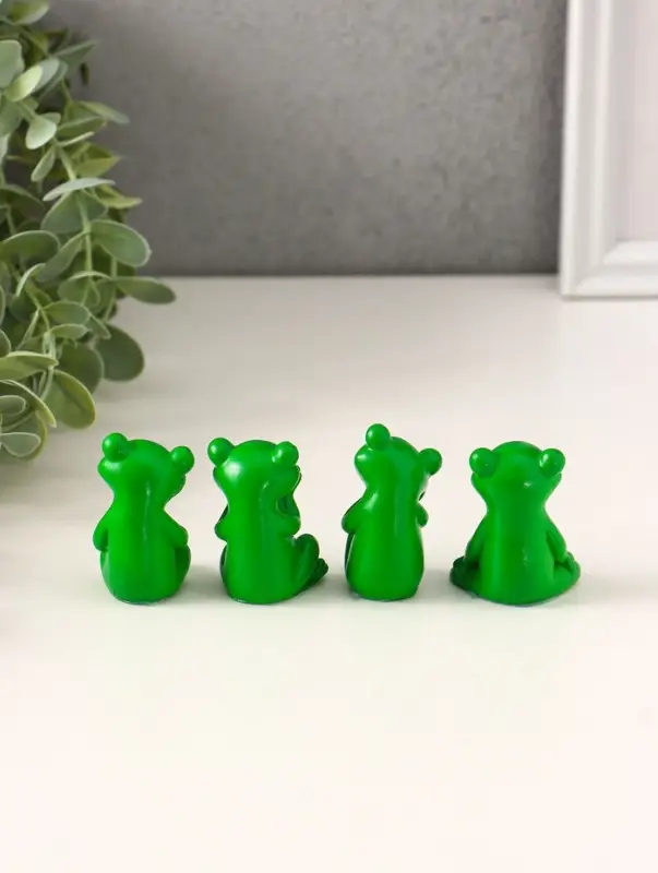 Набор фигурок полистоун &laquo;Зелёные лягушата&raquo;, 4 шт., 3&times;3.6&times;4.8 см