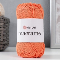 Пряжа "Macrame Макраме" 100% полиэстер 130м/90гр (160 св. коралл)