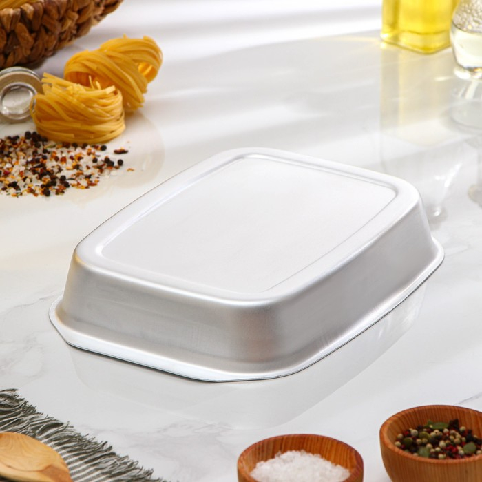 Противень алюминиевый, 29×21 см, цвет серебряный Противень алюминиевый, 29×21 см, цвет серебряный