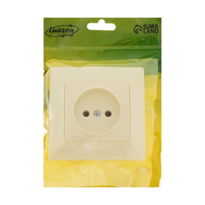 Розетка одноместная Luazon Lighting  Розетка одноместная Luazon Lighting "Антей", 10 А, скрытая, без з/к, бежевая