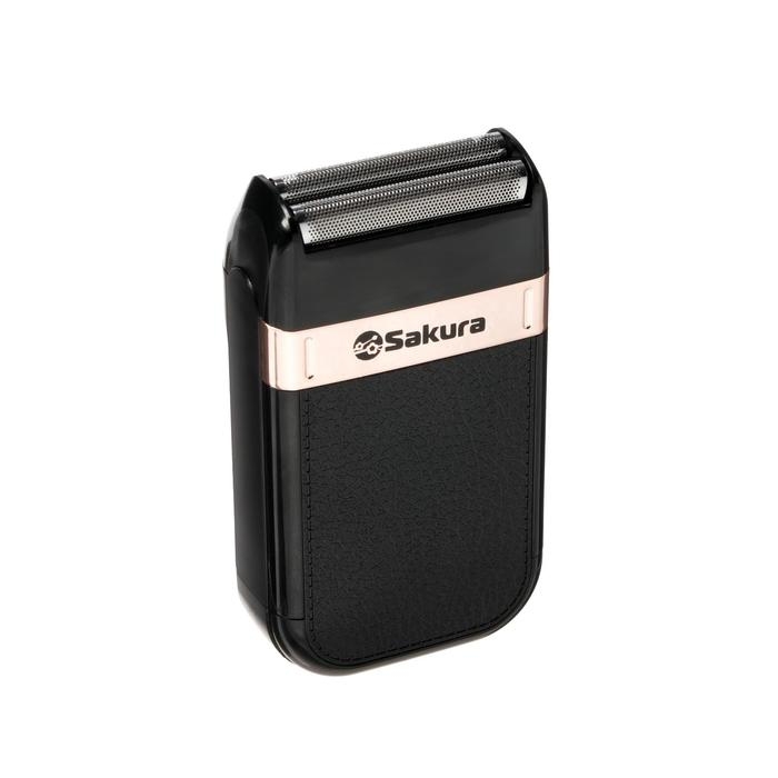 Электробритва Sakura SA-5424BK, АКБ, сеточная, 2 плавающие головки, сухое бритьё Электробритва Sakura SA-5424BK, АКБ, сеточная, 2 плавающие головки, сухое бритьё