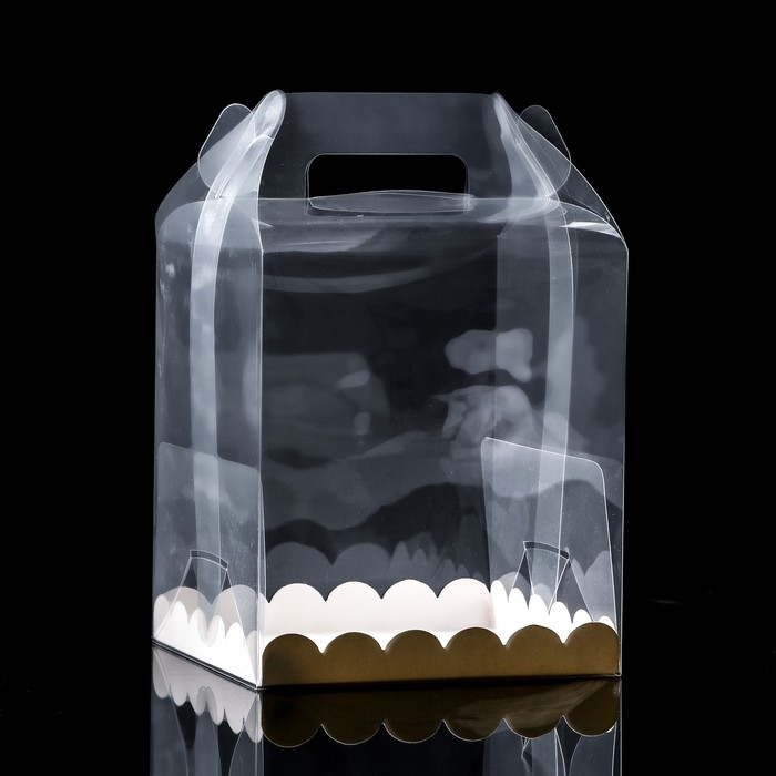 PVC Коробка для бенто-торта 16 х 16 х 18 см PVC Коробка для бенто-торта 16 х 16 х 18 см