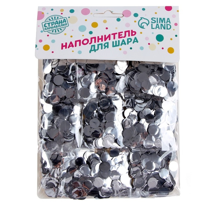 Наполнитель для шара «Круг серебро», 1 см, набор 9 шт. Наполнитель для шара «Круг серебро», 1 см, набор 9 шт.