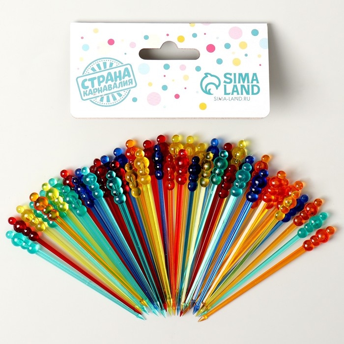 Шпажки для канапе «Шарики», в наборе 50 шт Шпажки для канапе «Шарики», в наборе 50 шт