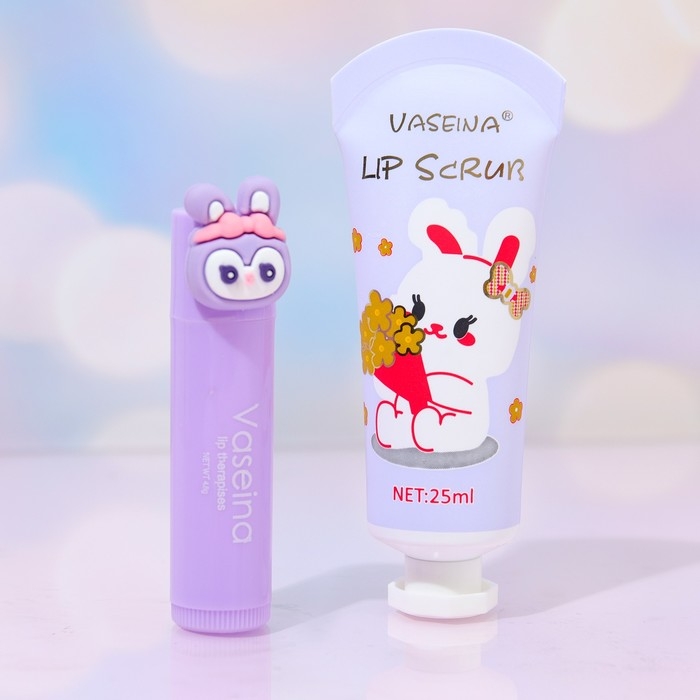 Набор виноградный: скраб для губ и вазелин для губ Набор виноградный: скраб для губ и вазелин для губ