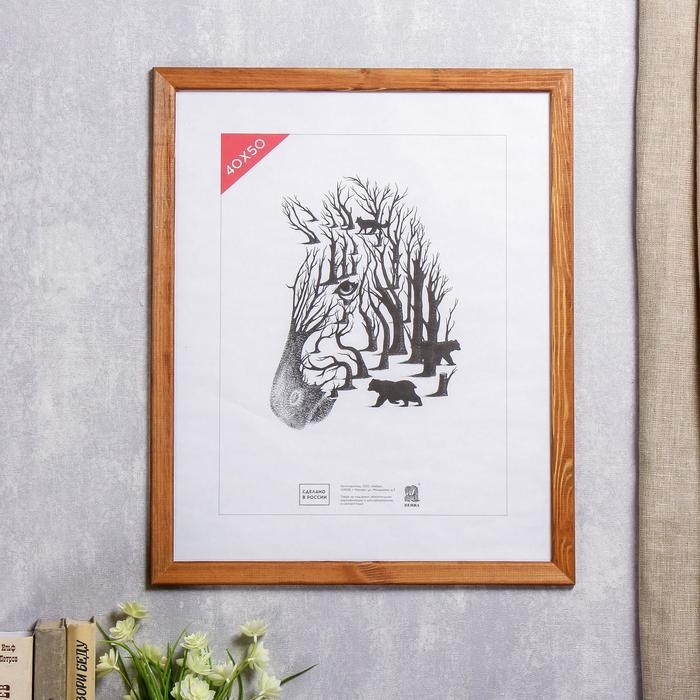 Фоторамка 40х50 см (2501) дерево (пластиковый экран) Фоторамка 40х50 см (2501) дерево (пластиковый экран)